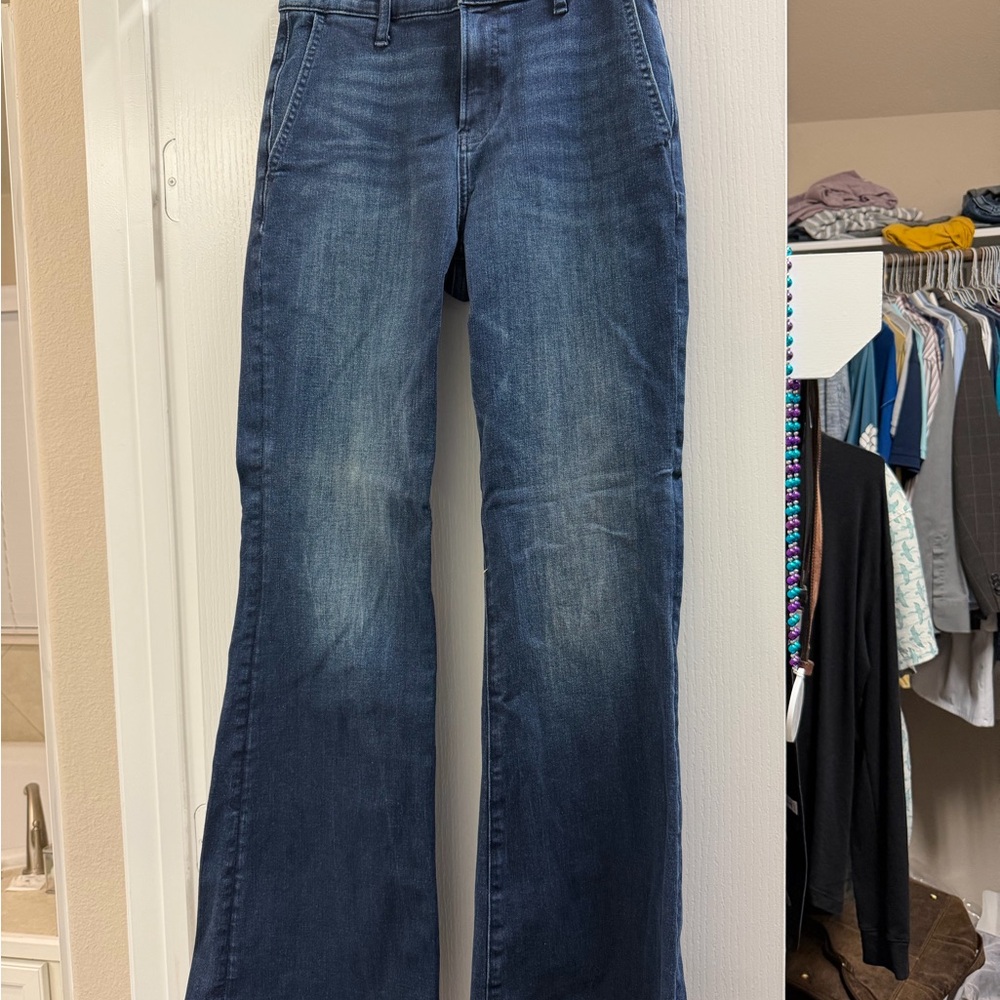Express Dark Blue Flare Jeans